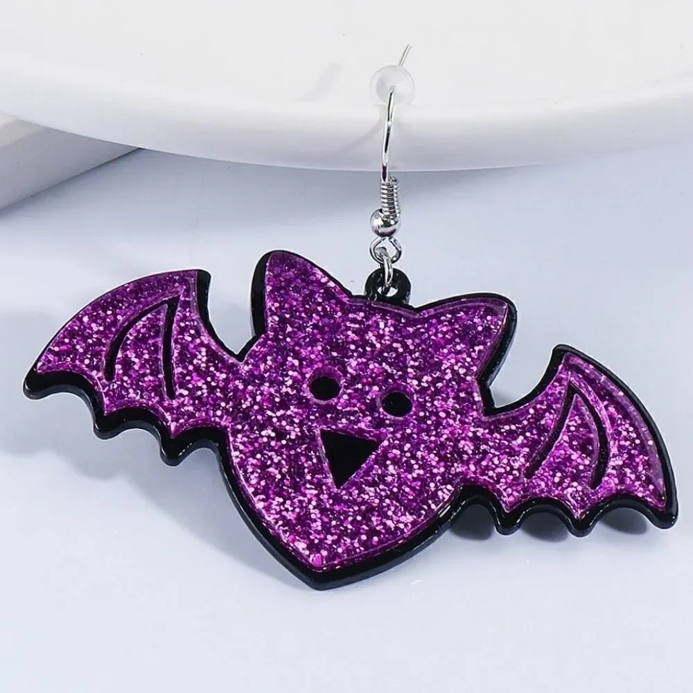 GLITTERY BAT HALLOWEEN cute fun kawaii gothic earrings